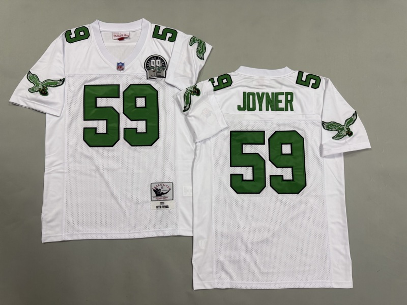Men 2025 Philadelphia Eagles #59 Joyner white Throwback Limited NFL Jersey style 001->philadelphia eagles->NFL Jersey